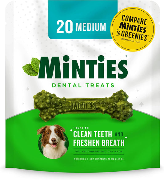 Vetiq Dog Dental Bone Treats, Dental Chews for Dogs, (Perfect for Medium/Large Dogs over 40 Lbs)