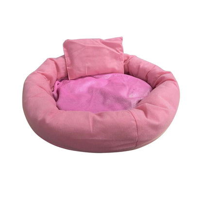 Calming Dog Beds with Pillow for Small Medium Dogs and Cats, Harley round Dog Cuddler Cozy Bed, Washable Fluffy Plush Pet Bed Thickened Dog Kennel Mat for Puppy Sleeping